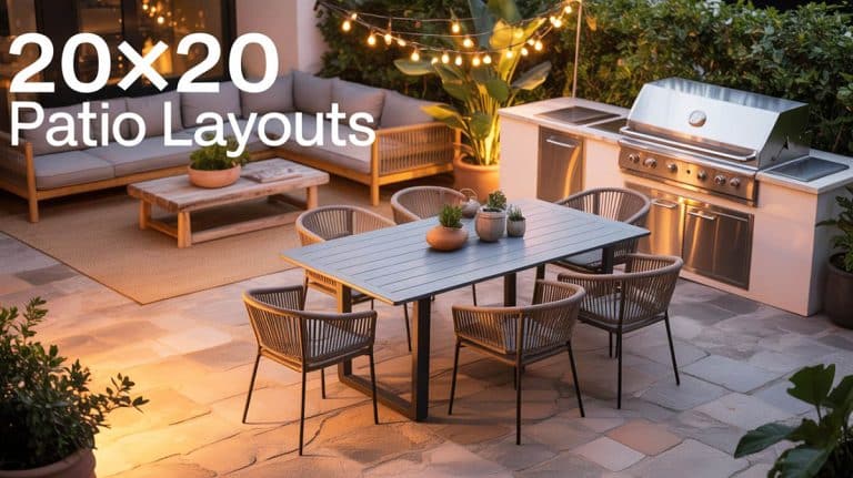20×20 Patio Layouts for Dining, Lounging, and Entertaining