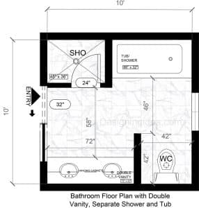 10x10 Bathroom Layouts With A Shower to Inspire Your Next Remodel