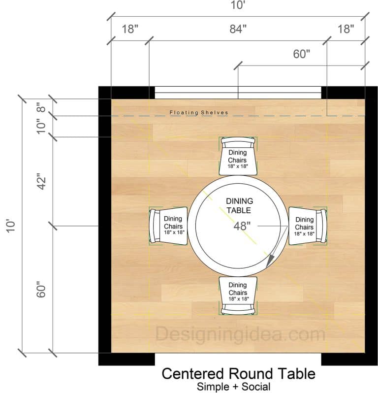 10x10 Dining Room Layouts With Table Placement Tips
