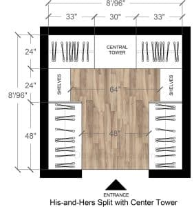 8x8 Walk-in Closet Layouts for Organized Living