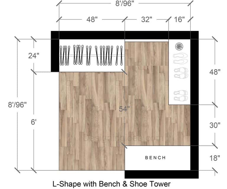 8x8 Walk-in Closet Layouts for Organized Living