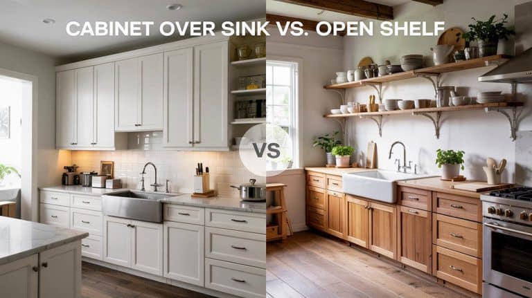 Cabinet Over Sink Vs. Open Shelf (Which One To Use?)