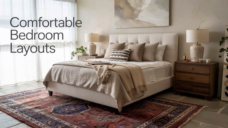 Comfortable Bedroom Layouts With Bed, Dresser, and Seating Ideas