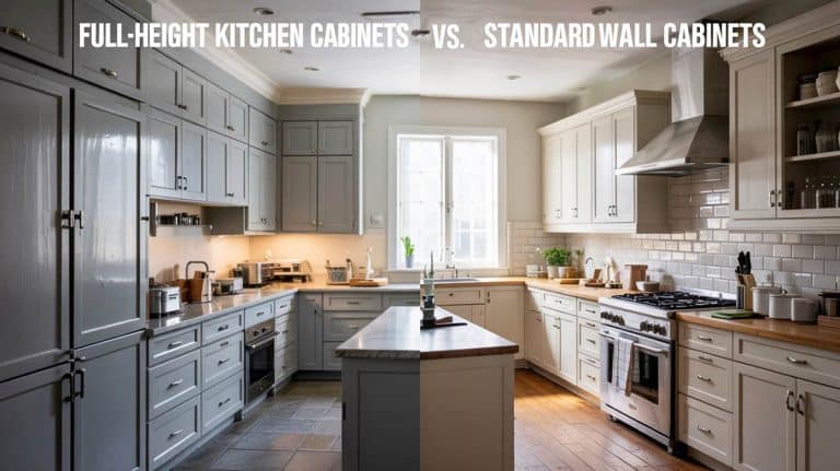 Full-Height Kitchen Cabinets vs. Standard Wall Cabinets