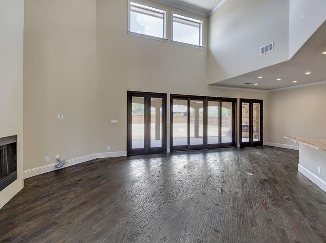 High ceiling living room