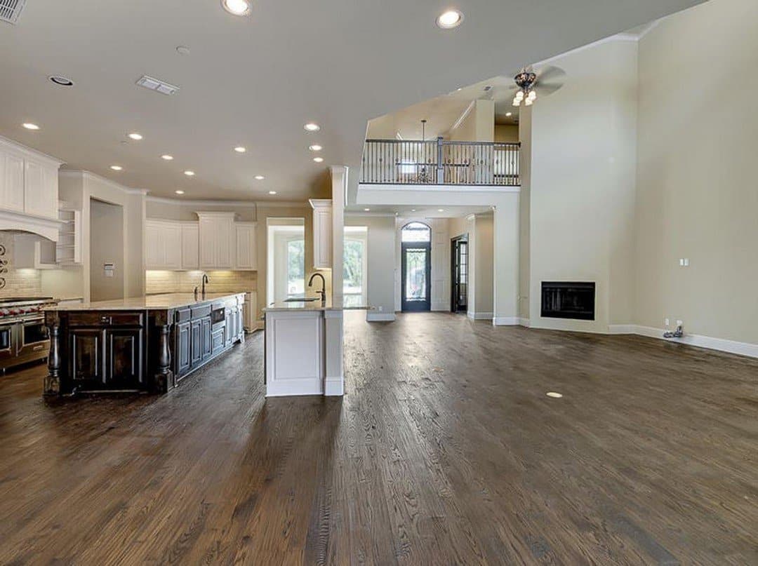 Open concept great room and kitchen