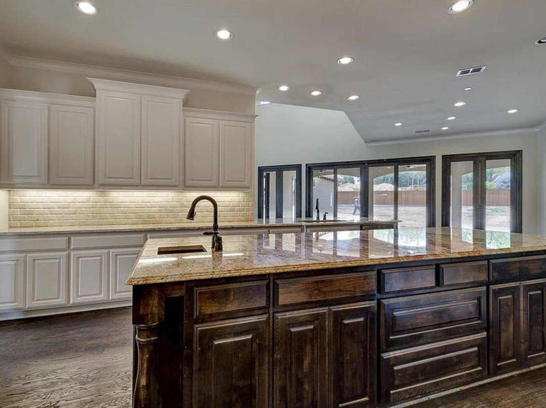 Dark base kitchen island