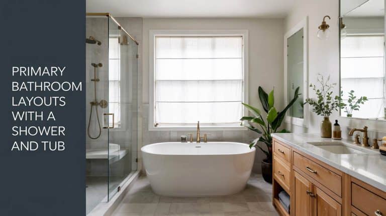 Primary Bathroom Layouts with a Shower and Tub