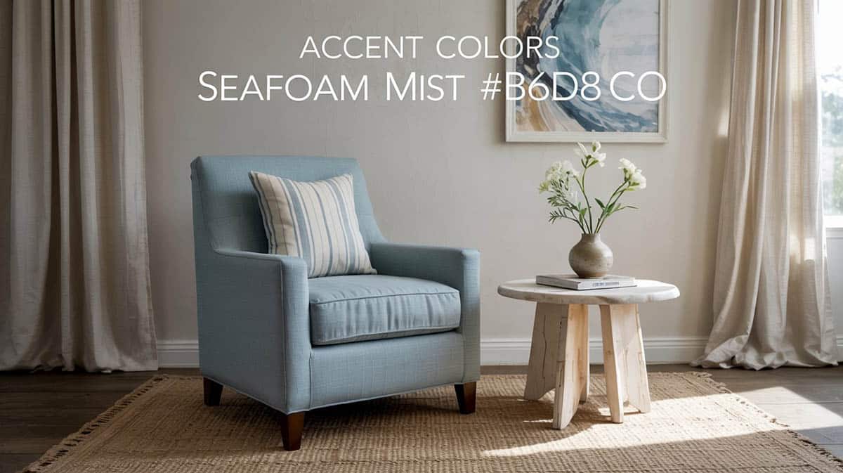 Accent Chair in Seafoam Mist #B6D8C0