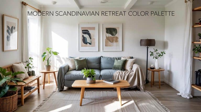 Modern Scandinavian Retreat Living Room Color Palette