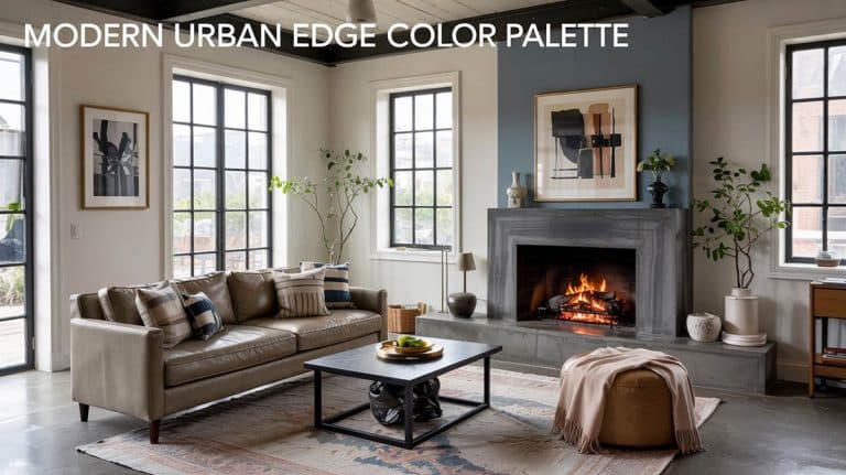 Modern Urban Edge Living Room Color Palette: Cool & Stylish