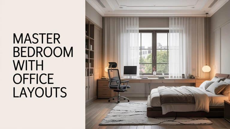 Master Bedroom with Office Layouts That Keep Work Separate From Sleep