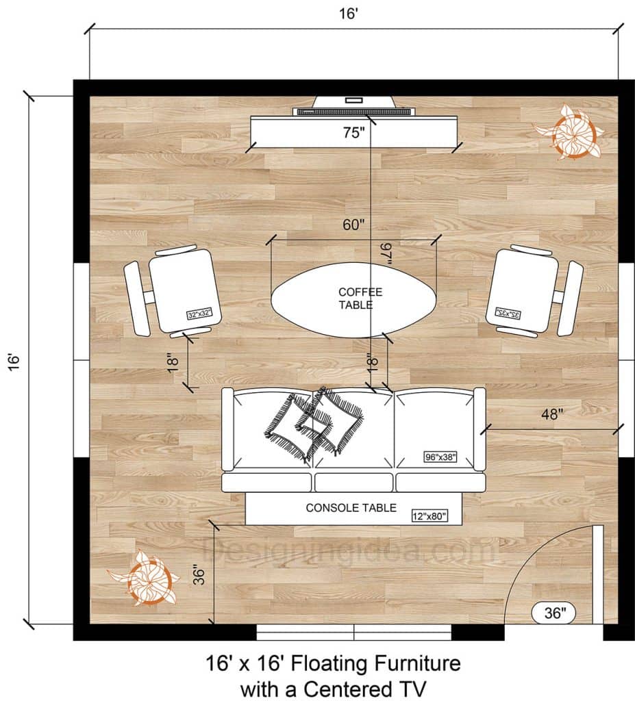 Square Living Room Layouts with a TV: Best Furniture Setups