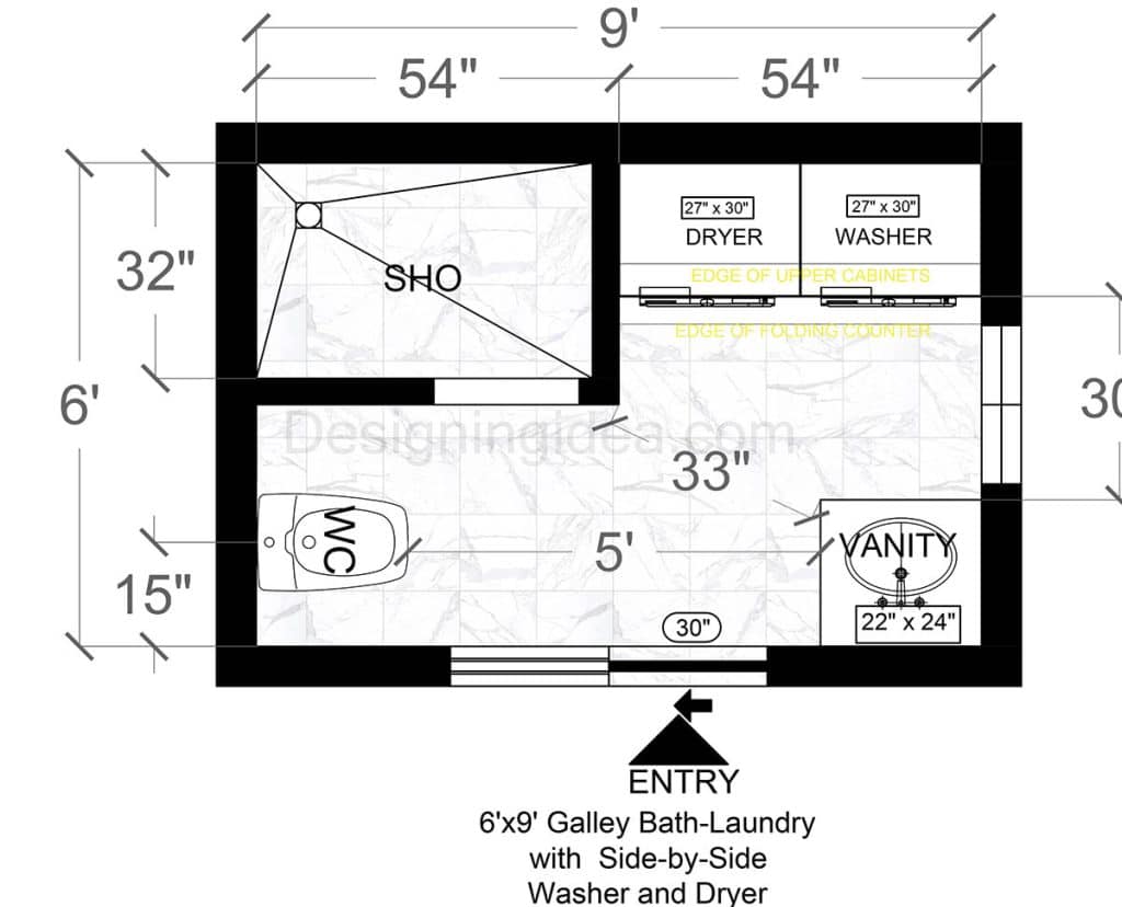 Small Bathroom Laundry Room Combo Layouts for Tight Spaces — free download