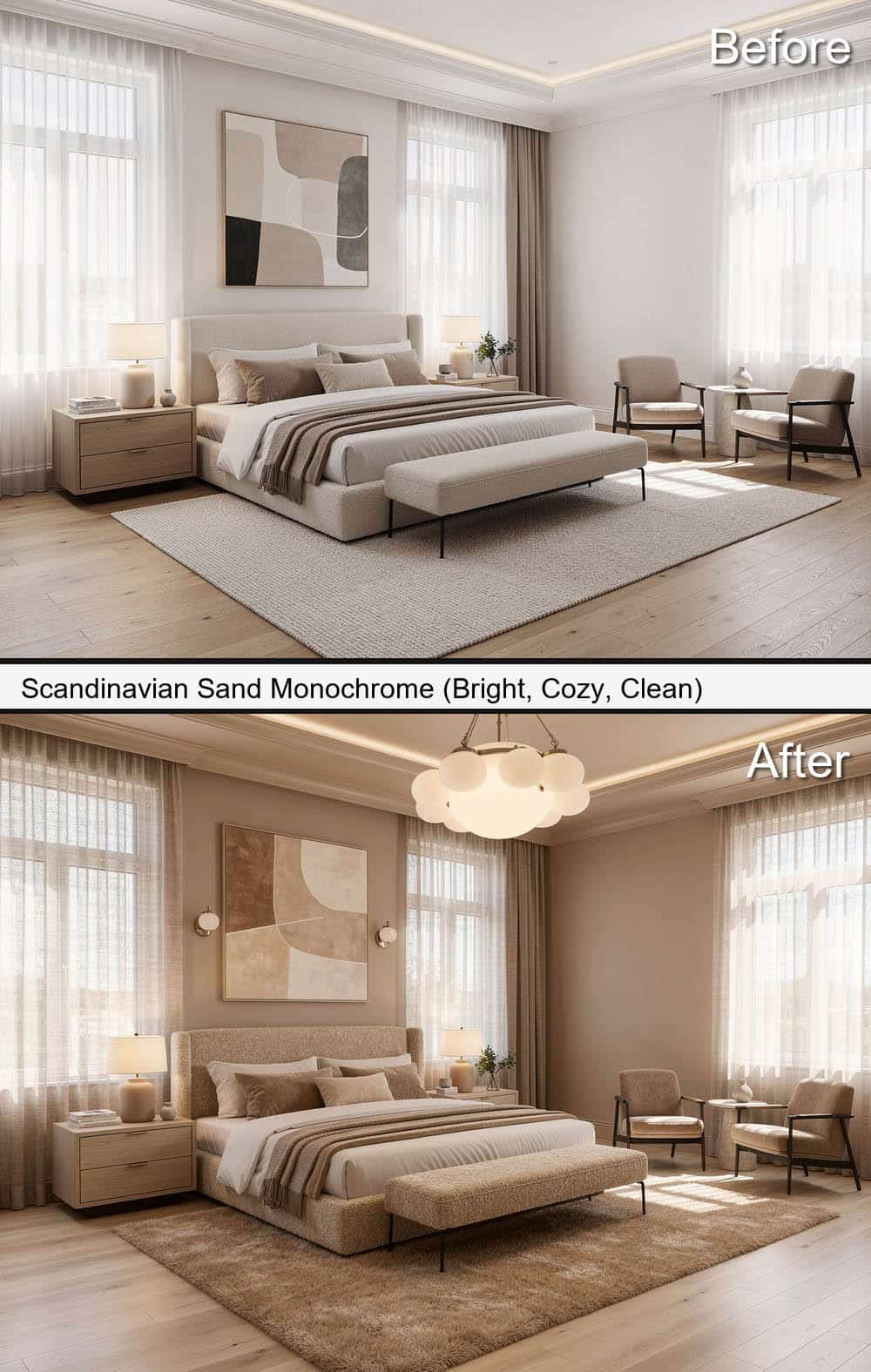 Scandinavian Sand Monochrome (Bright & Cozy)