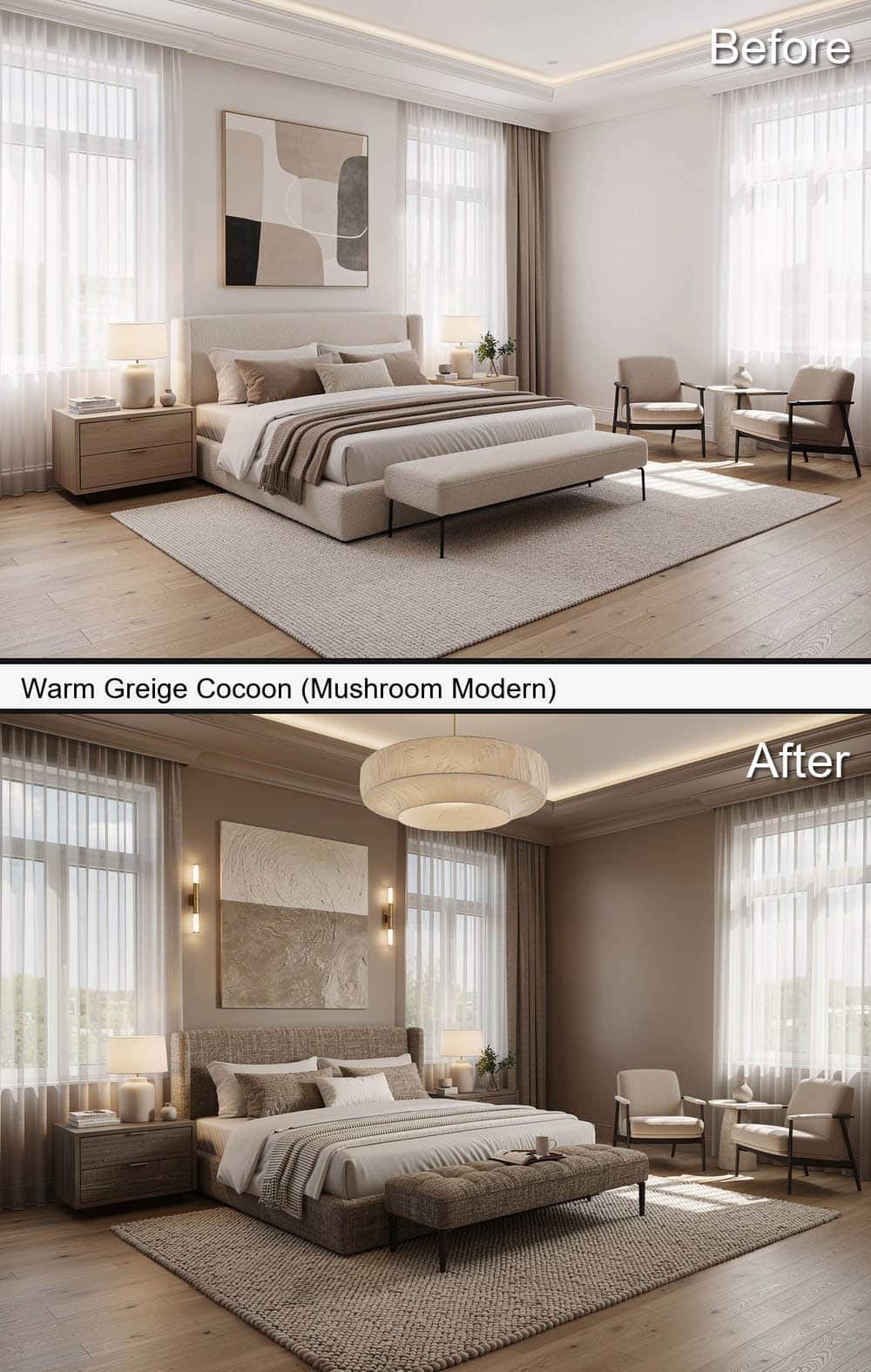 Warm Greige Cocoon (Mushroom Modern)