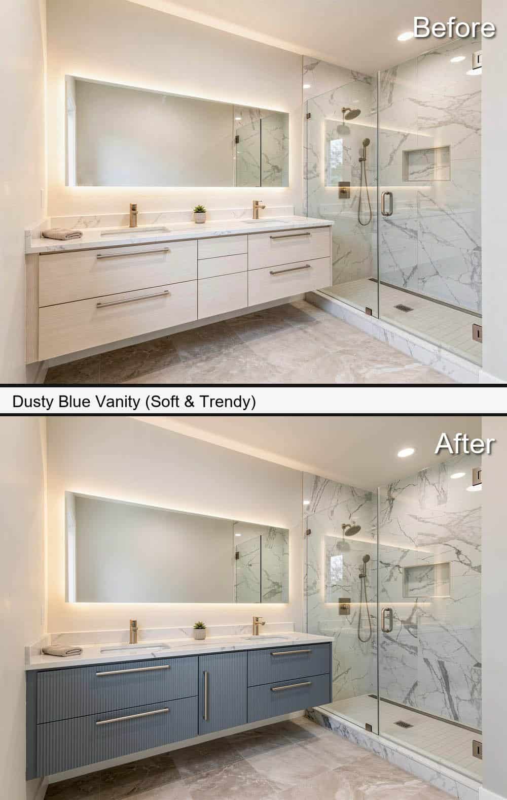 Dusty Blue Vanity (Soft & Trendy)
