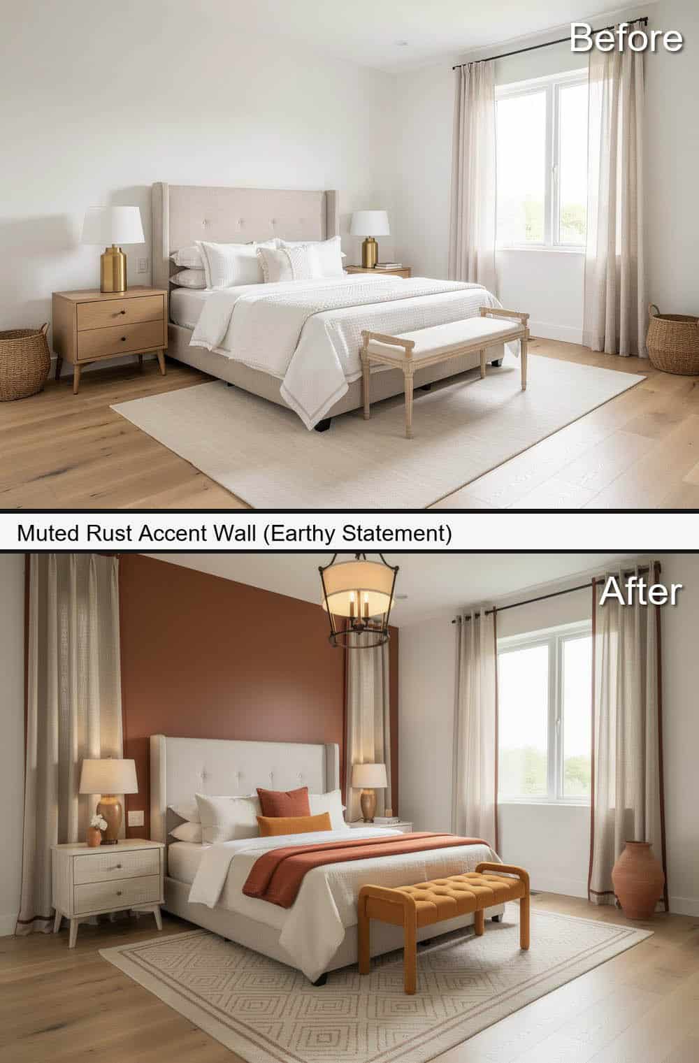 Muted Rust Accent-Wall (Earthy Statement)&nbsp;