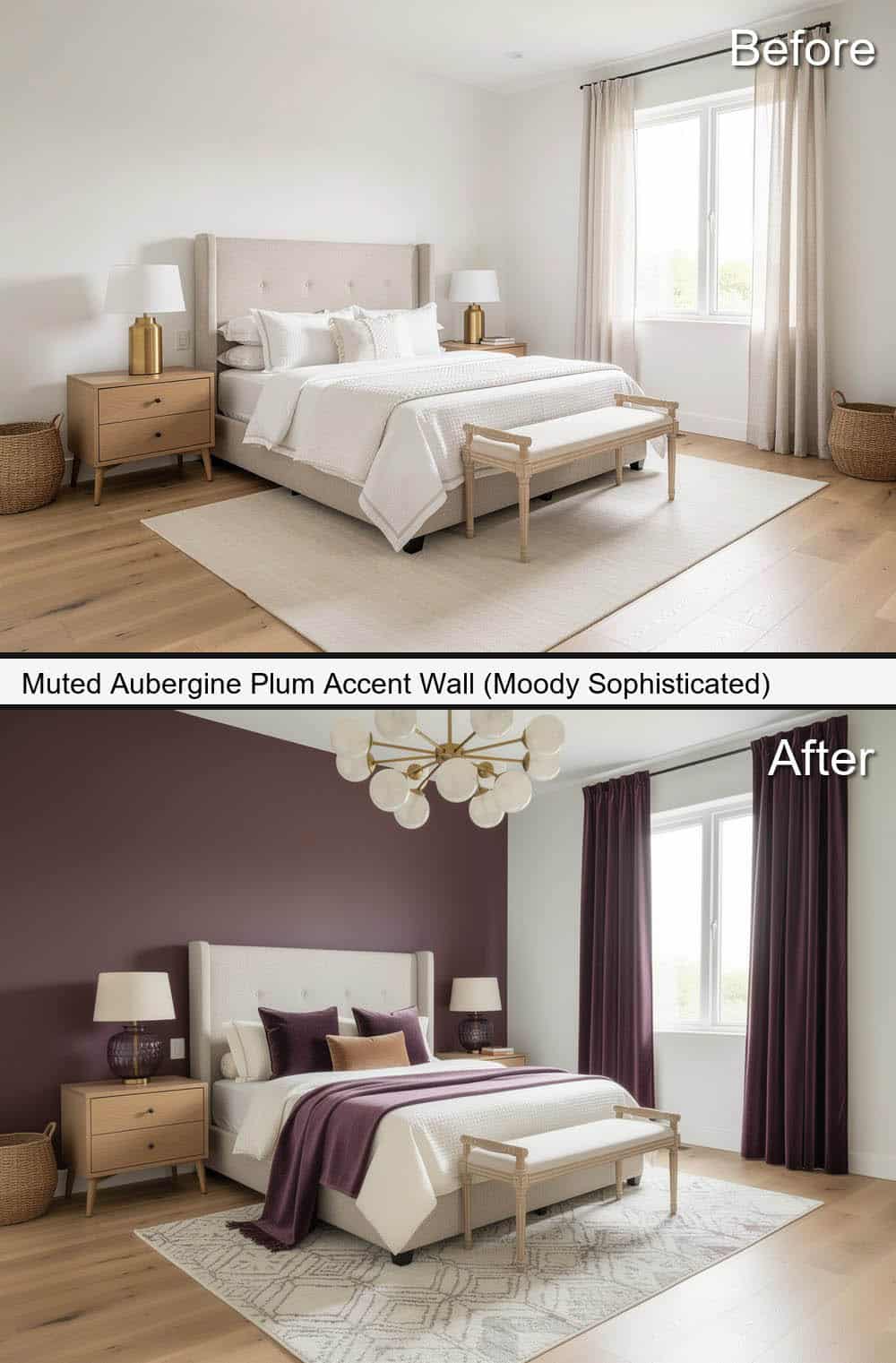 Muted Aubergine Plum Accent-Wall (Moody Sophisticated)
