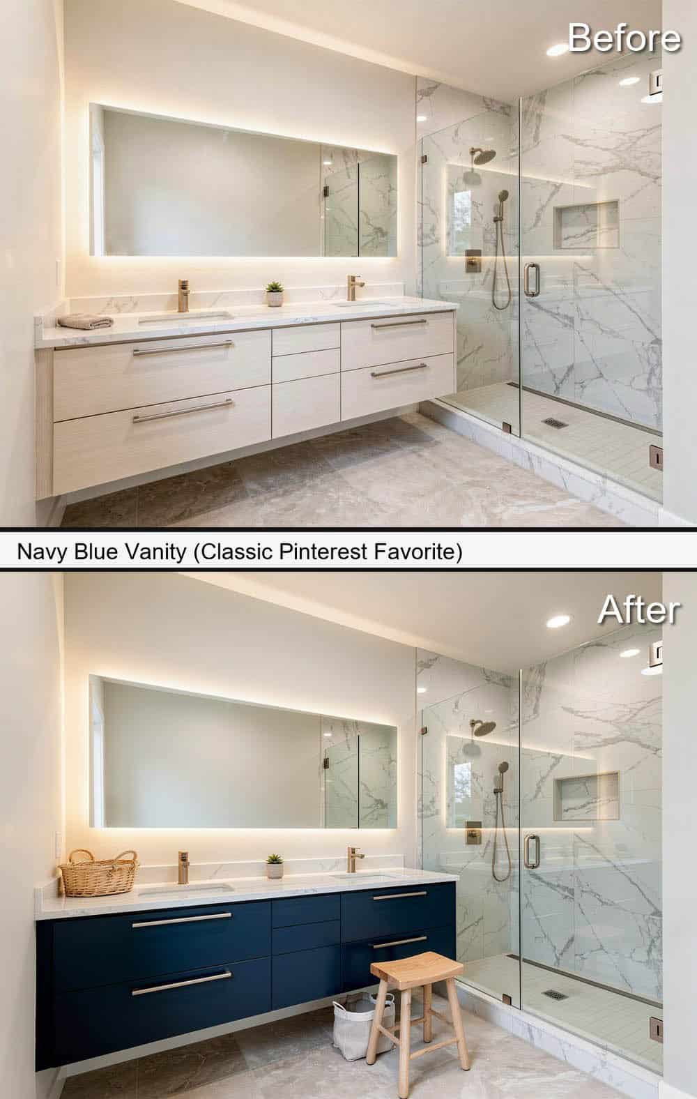 Navy Blue Vanity (Classic Pinterest Favorite)