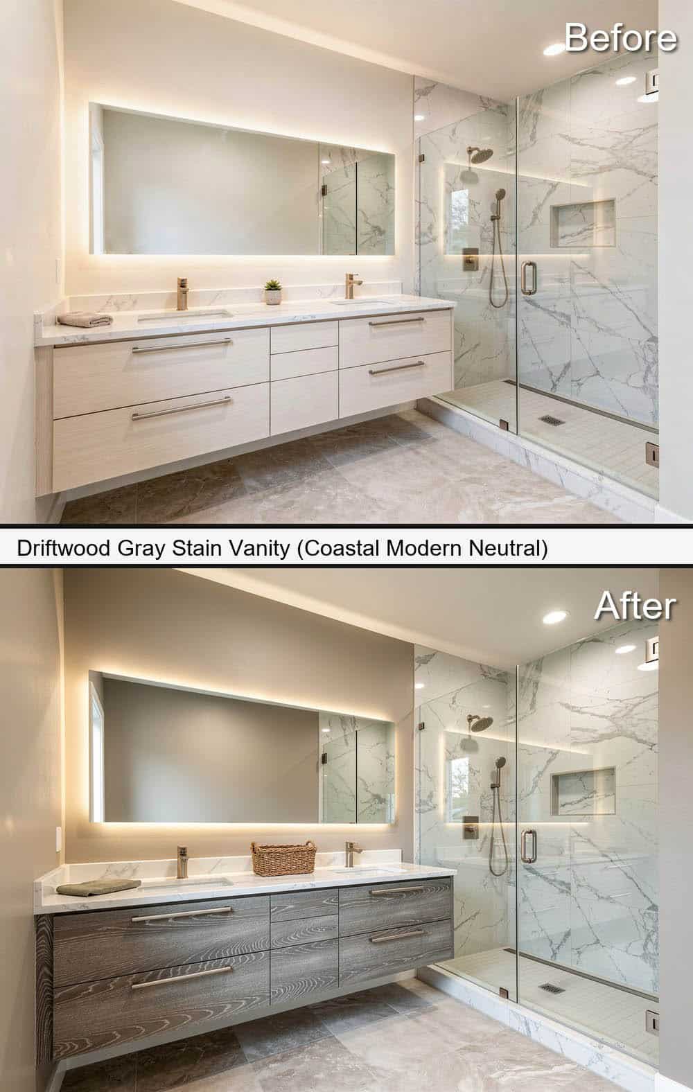 Driftwood Gray Stain Vanity (Coastal Modern Neutral)