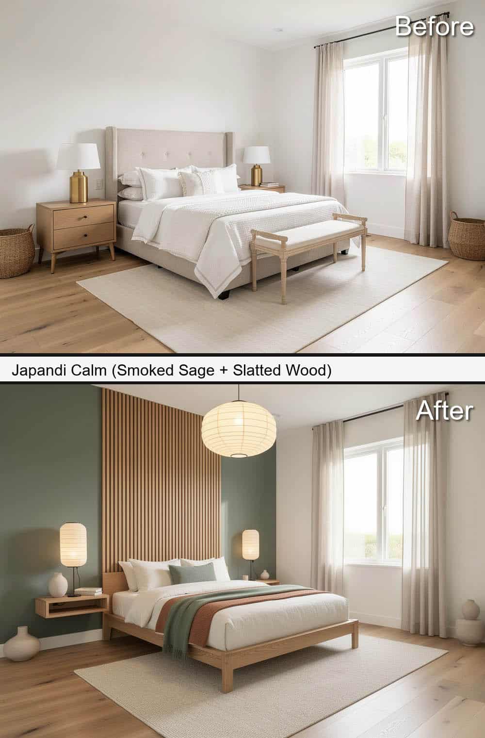 Japandi Calm (Smoked Sage + Slatted Wood)