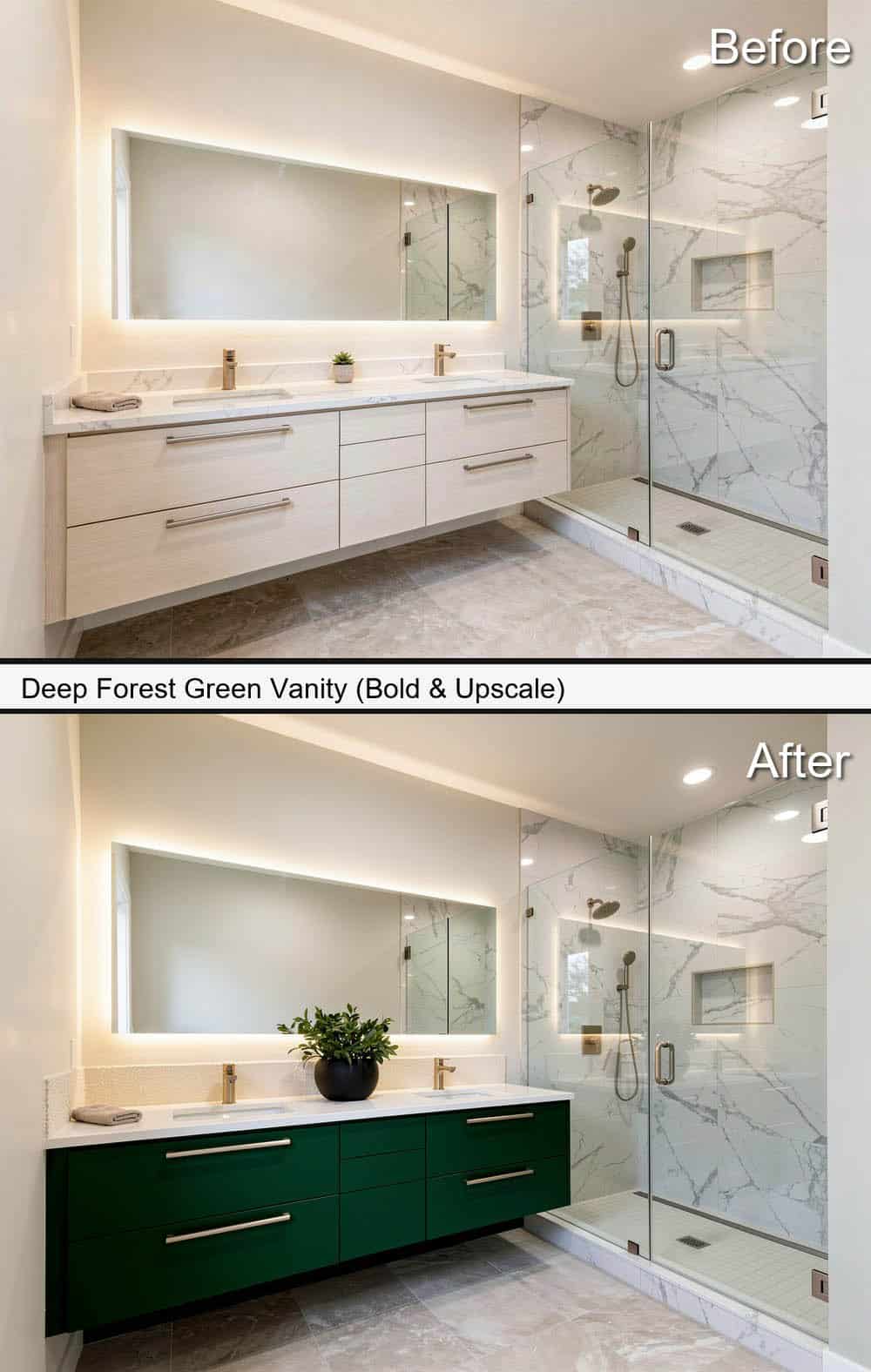 Deep Forest Green Vanity (Bold & Upscale)