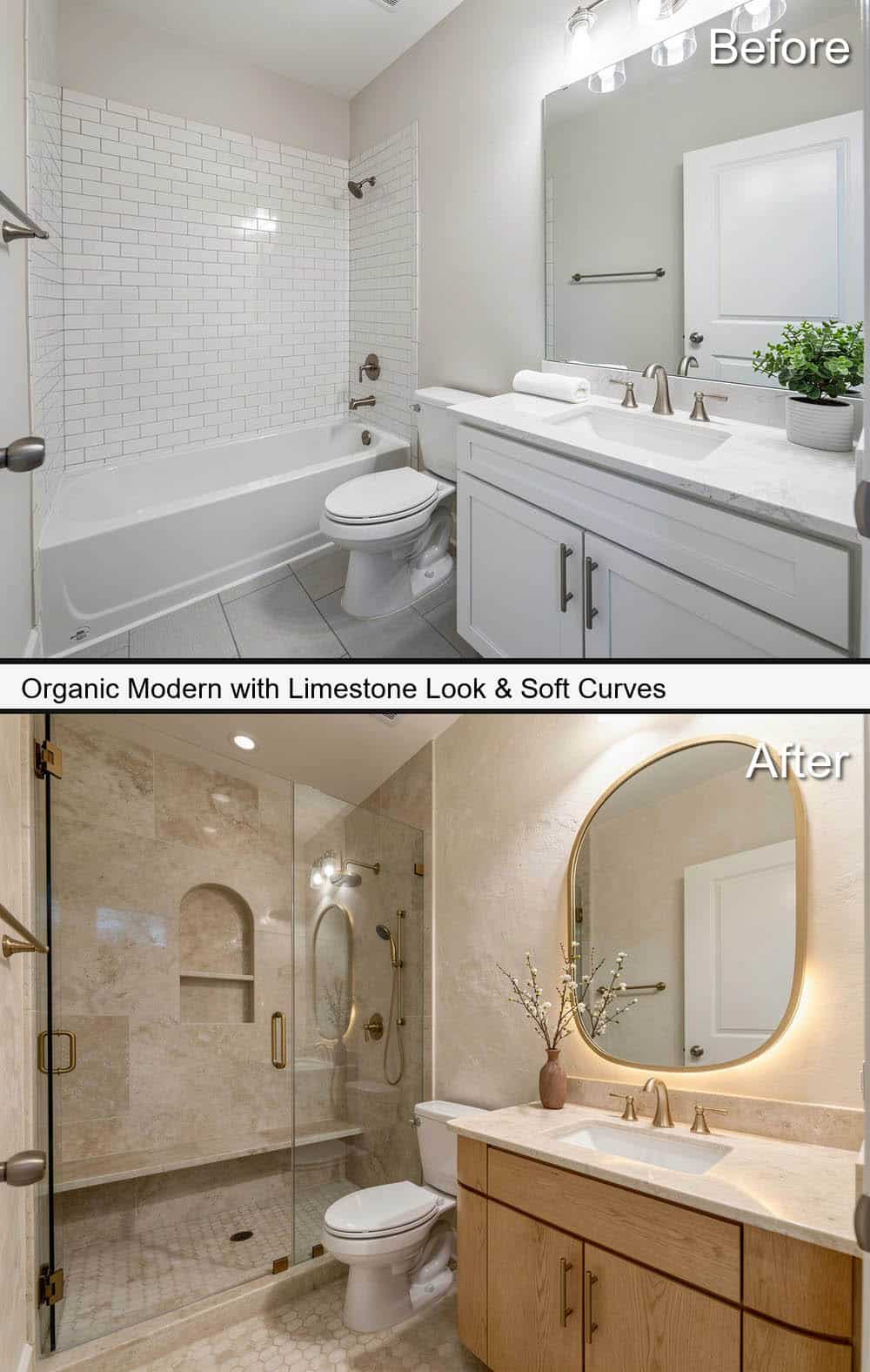 Organic Modern with Limestone Look & Soft Curves