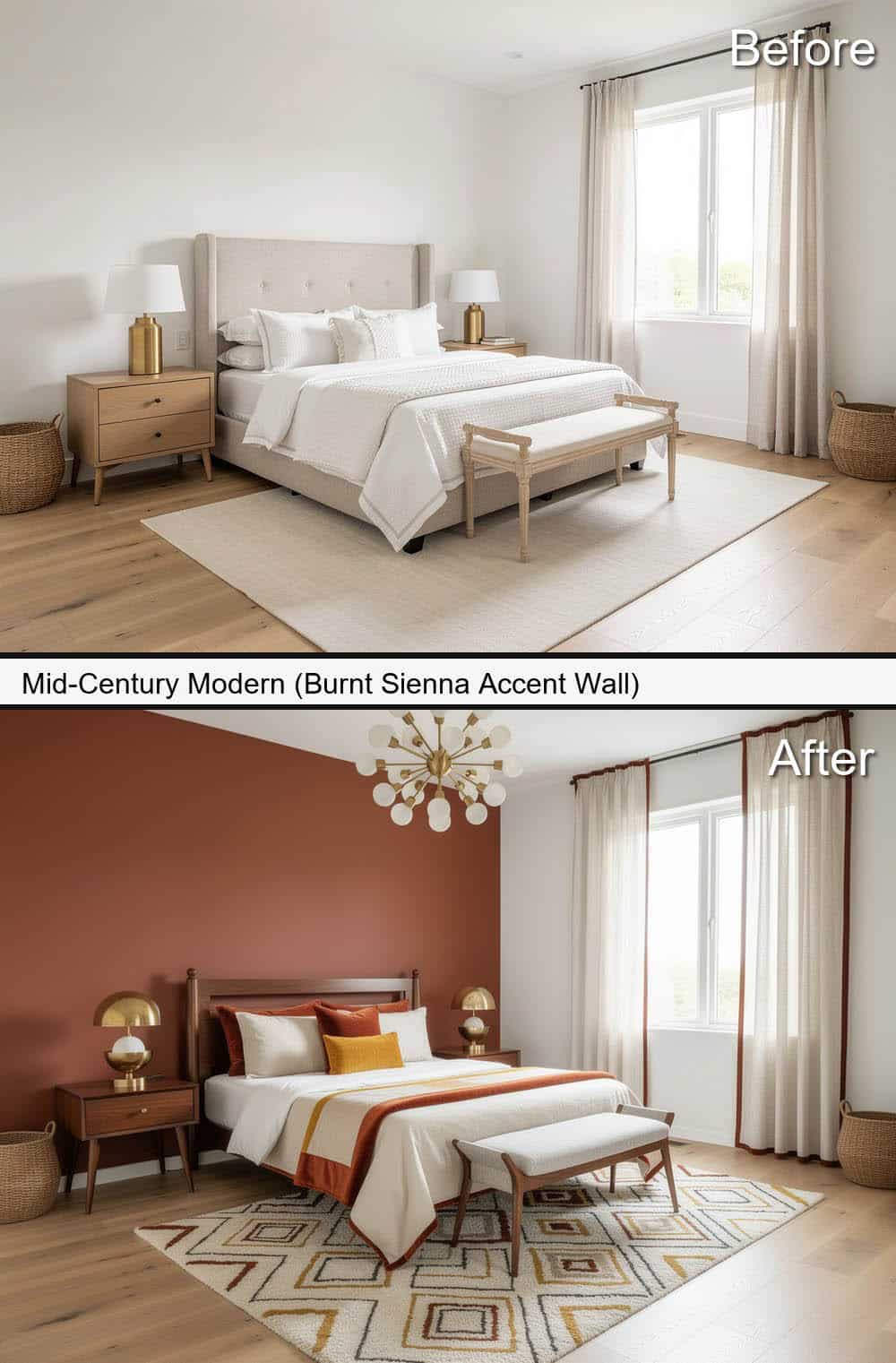 Mid-Century Modern (Burnt Sienna Accent-Wall)&nbsp;
