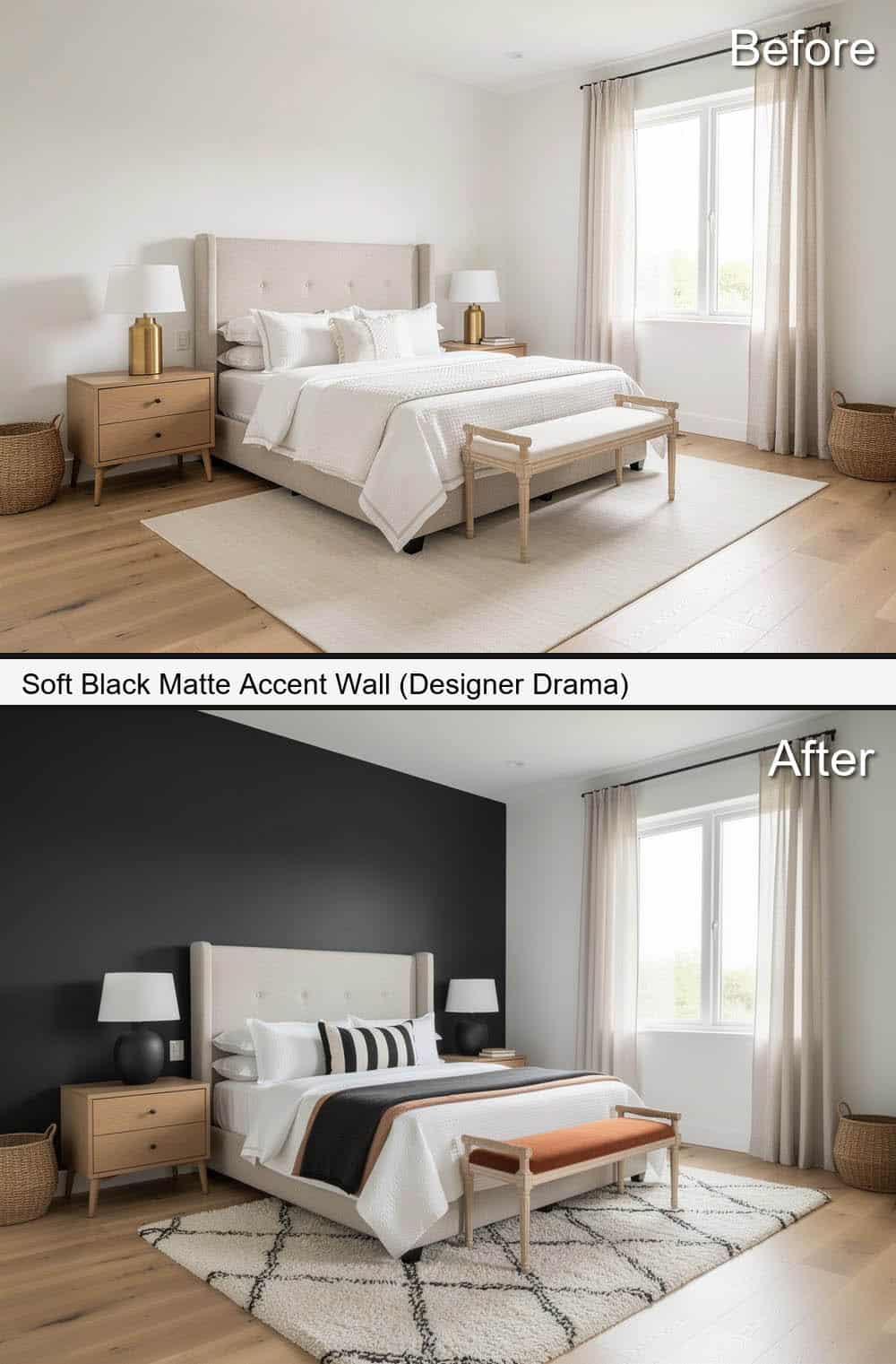 Soft Black Matte Accent-Wall (Designer Drama)&nbsp;