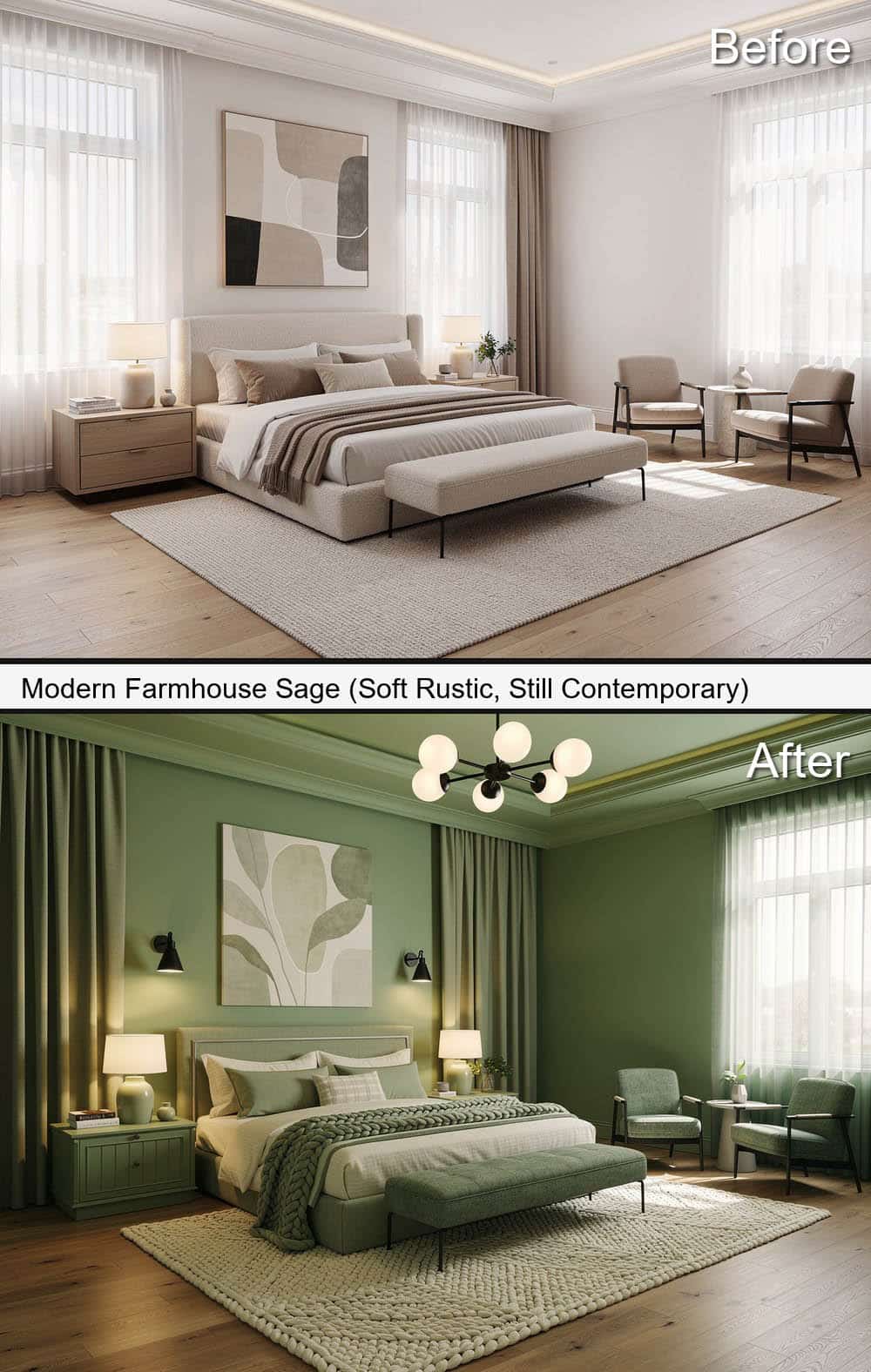 Modern Farmhouse Sage (Soft Rustic & Contemporary)