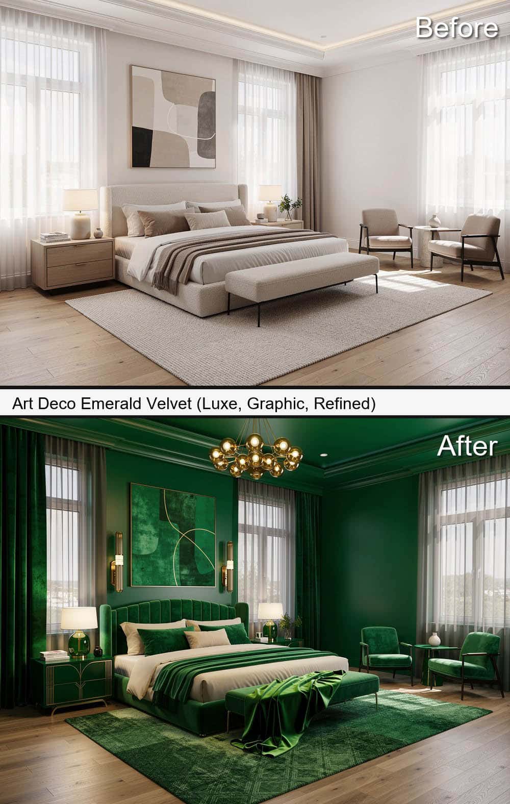 Art Deco Emerald Velvet (Luxe & Refined)