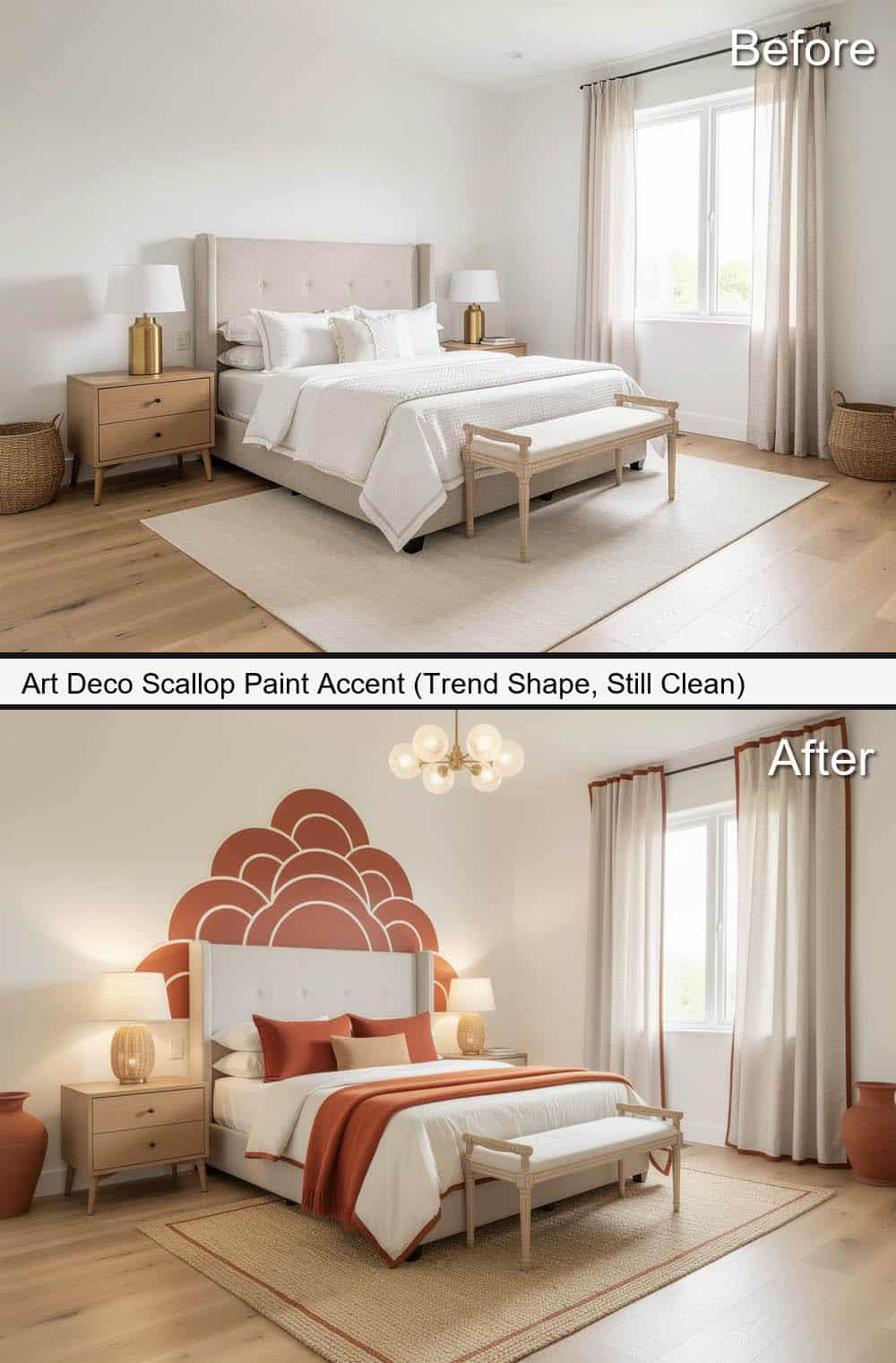 Art Deco Scallop Paint Accent (Trend Shape, Still Clean)&nbsp;