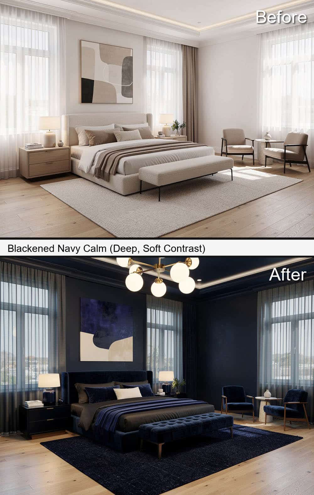 Blackened Navy Calm (Deep, Soft Contrast)