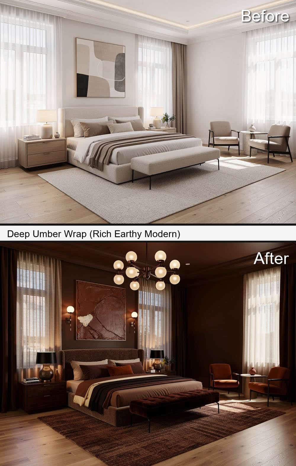 Deep Umber Wrap (Rich Earthy Modern)