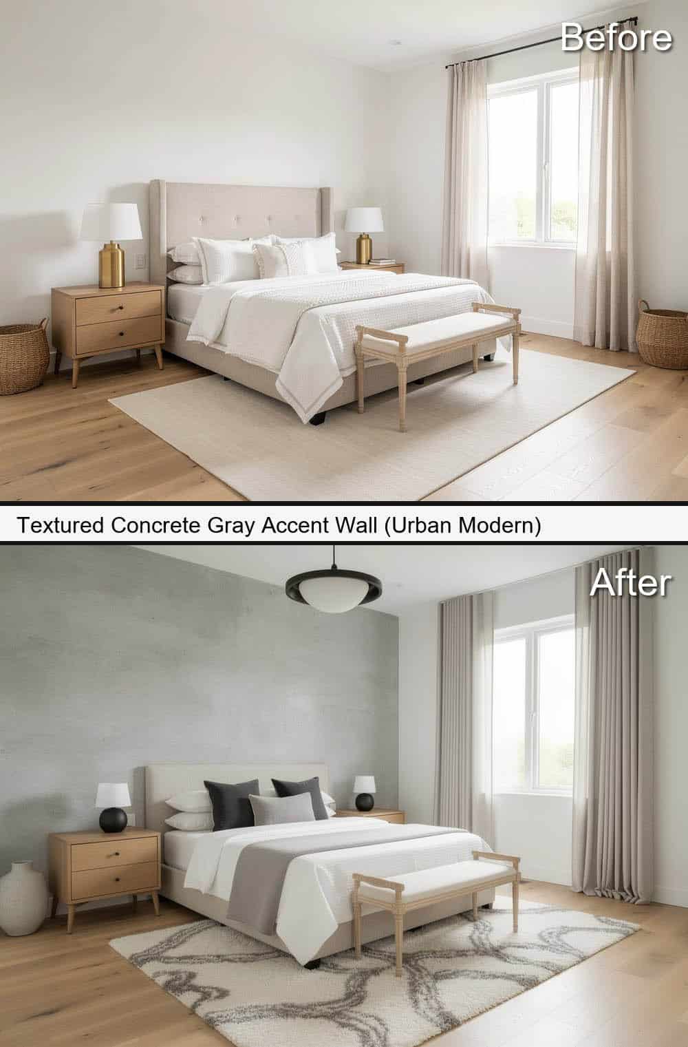 Textured Concrete Gray Accent-Wall (Urban Modern)&nbsp;