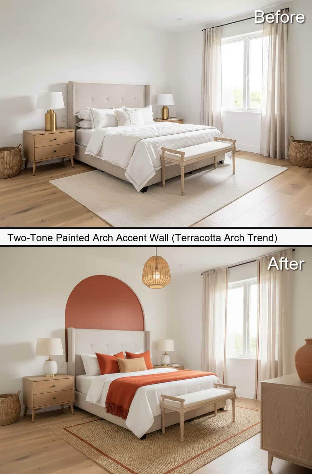 Two-Tone Painted Arch Accent-Wall (Terracotta Arch Trend)&nbsp;
