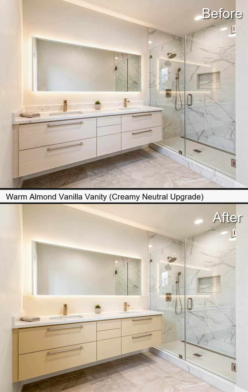 Warm Almond Vanilla Vanity (Creamy Neutral Upgrade)