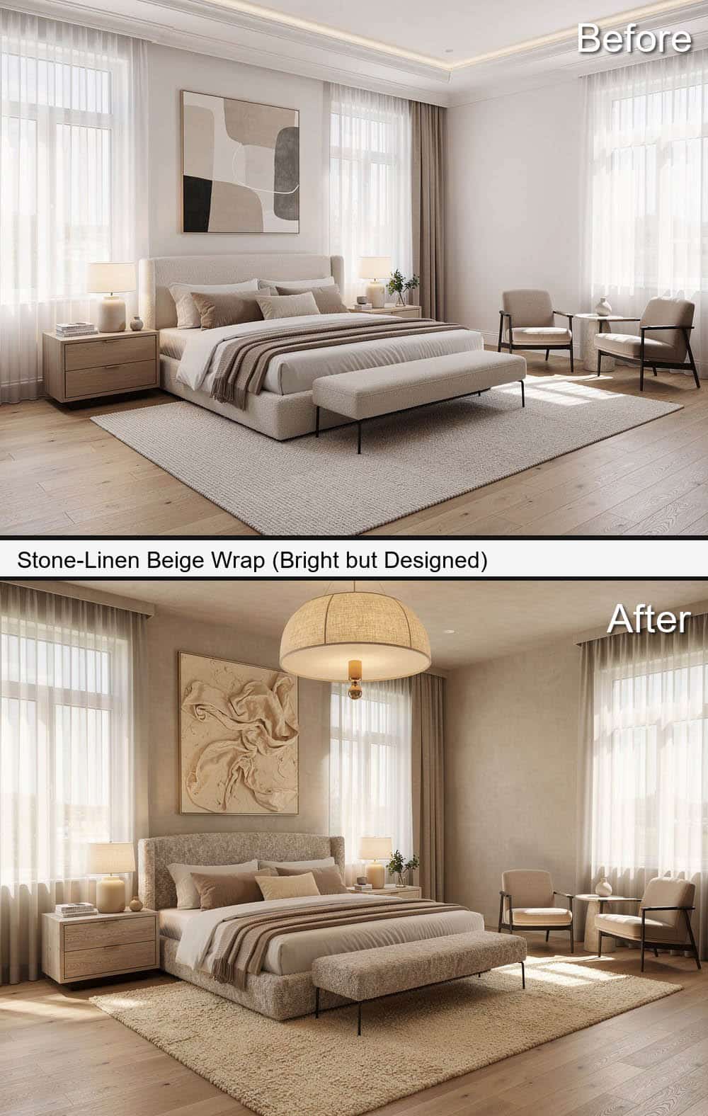 Stone-Linen Beige Wrap (Bright & Designed)