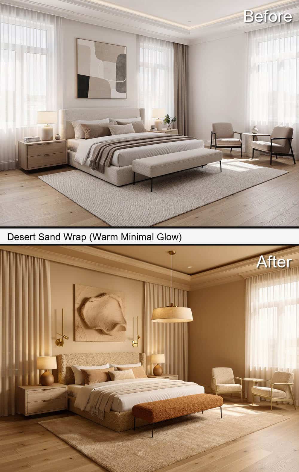 Desert Sand Wrap (Warm Minimal Glow)