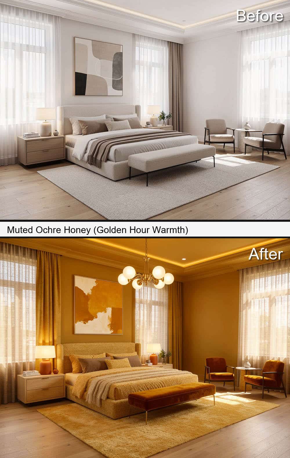 Muted Ochre Honey (Golden Hour Warmth)