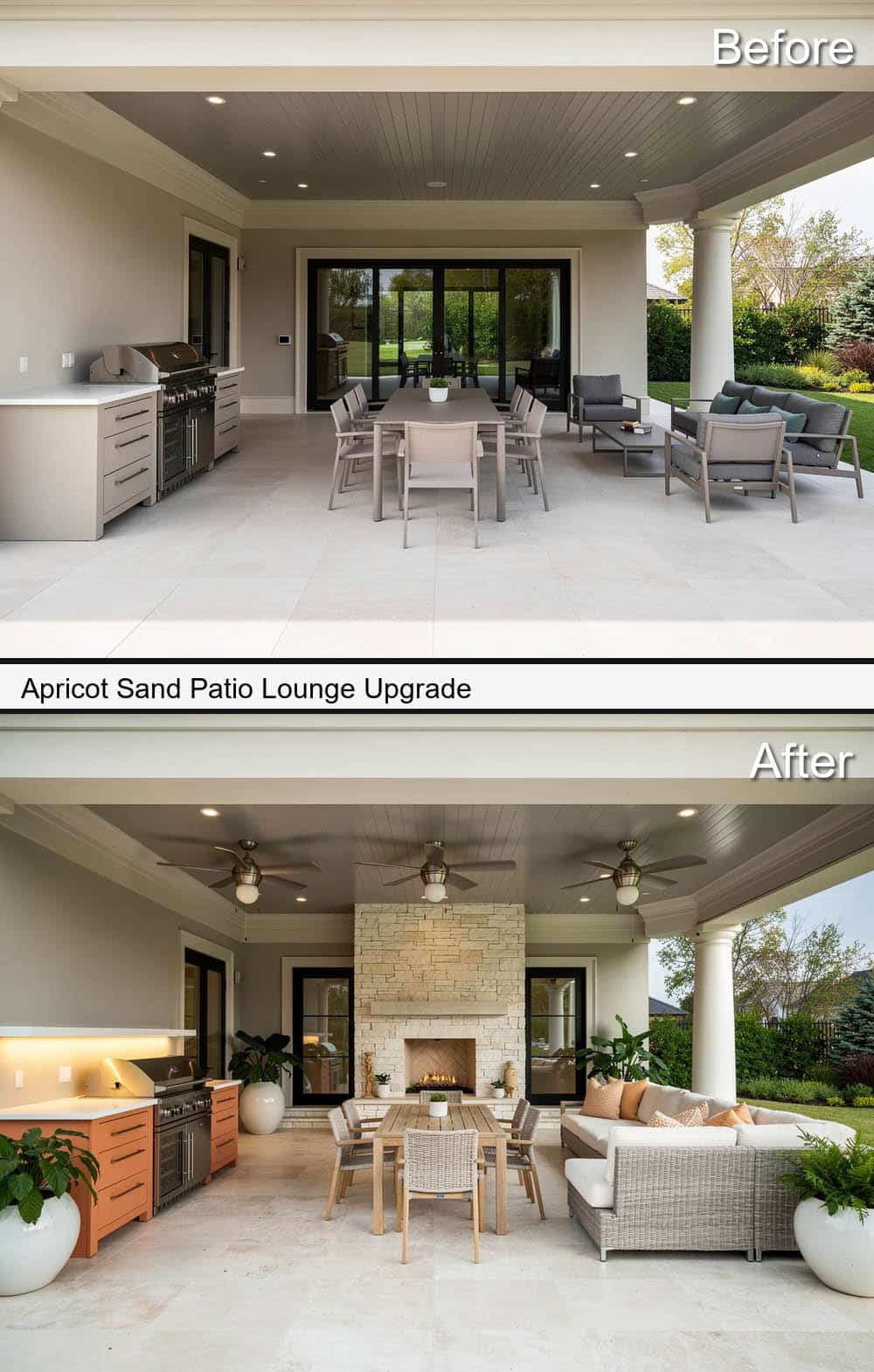 Apricot Sand Patio Lounge Upgrade