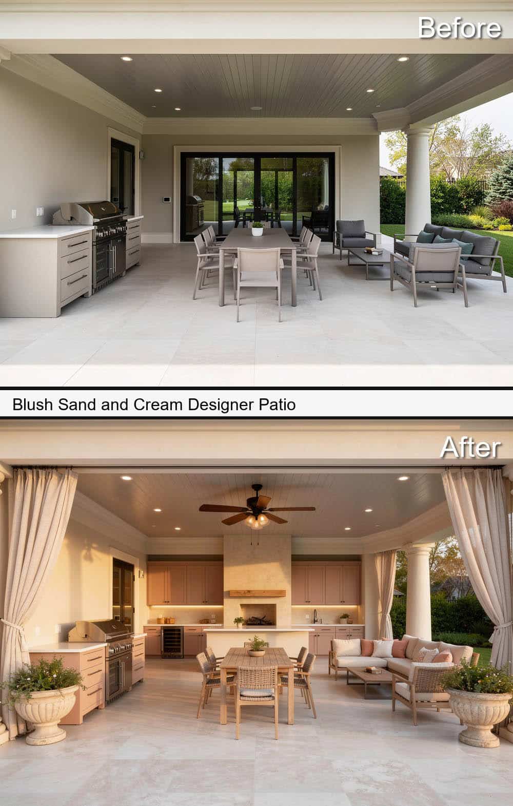 Blush Sand and Cream Designer Patio