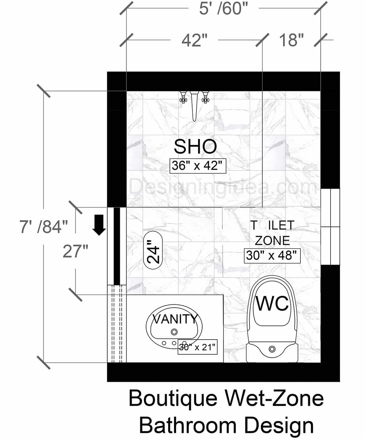 Boutique Wet-Zone Bathroom Design