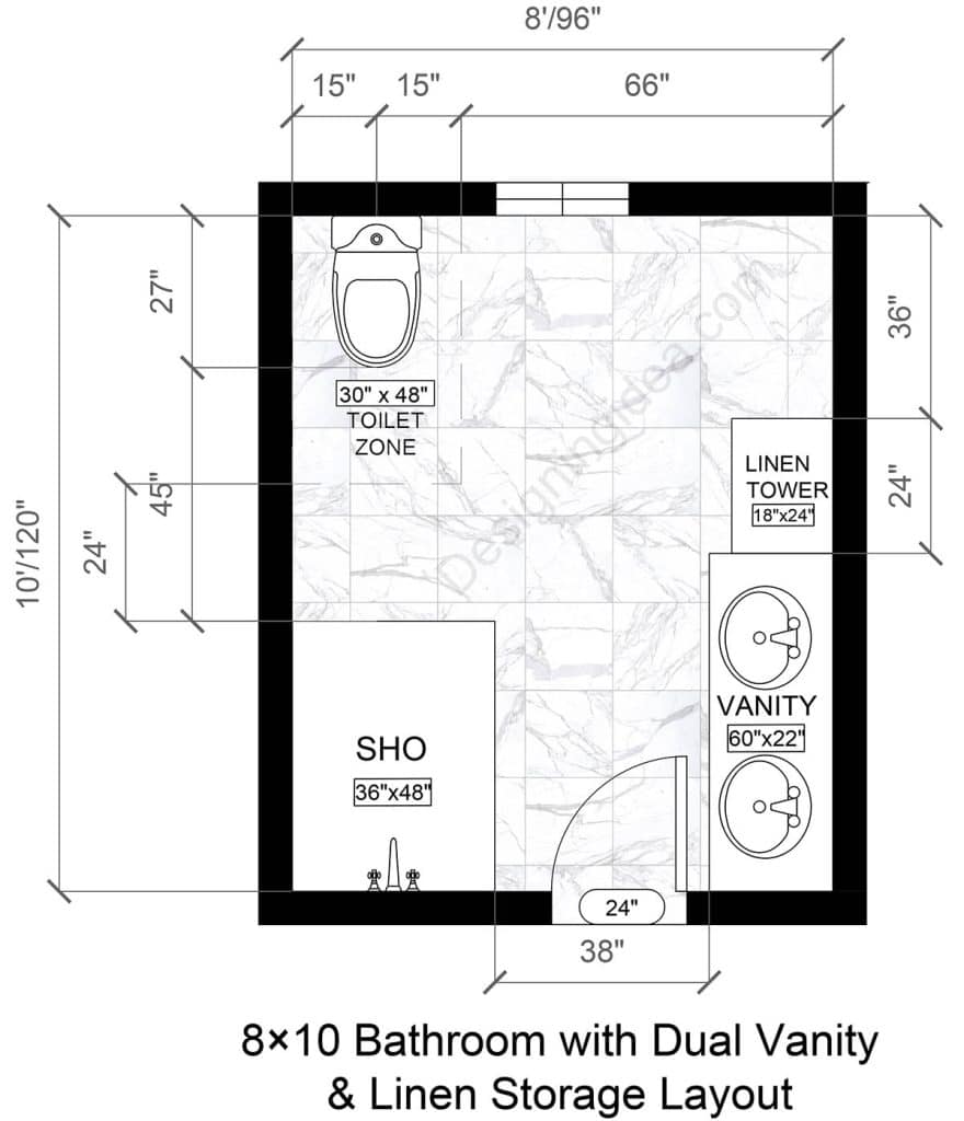 Small Bathroom with Double Vanity Layouts: Best Plans For Two-Sink Comfort