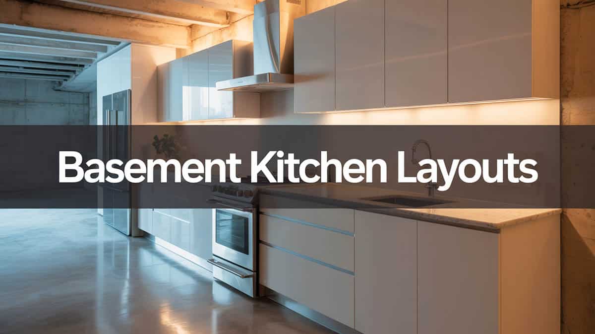 Kitchen inside the basement