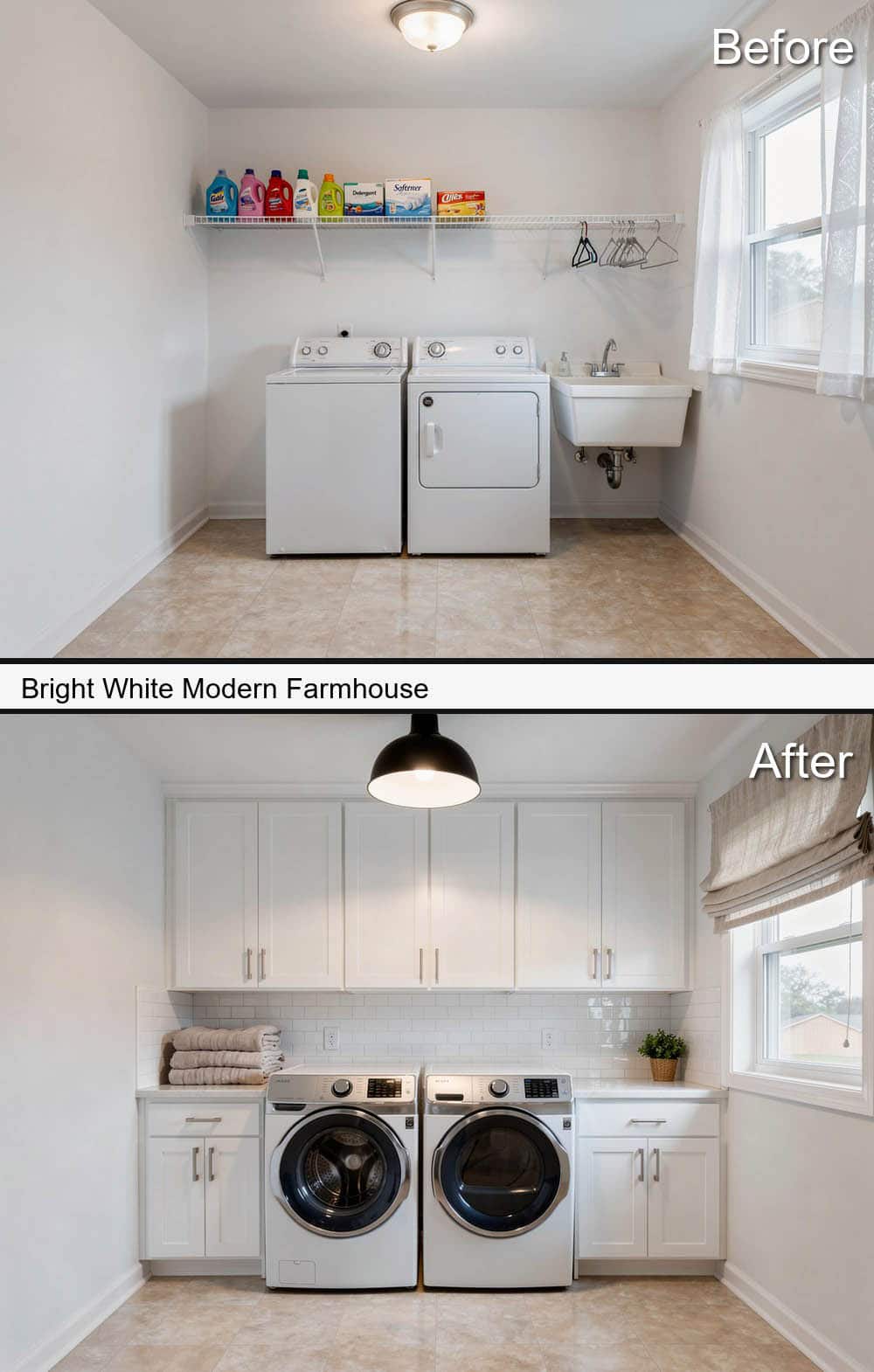 Bright White Modern Farmhouse