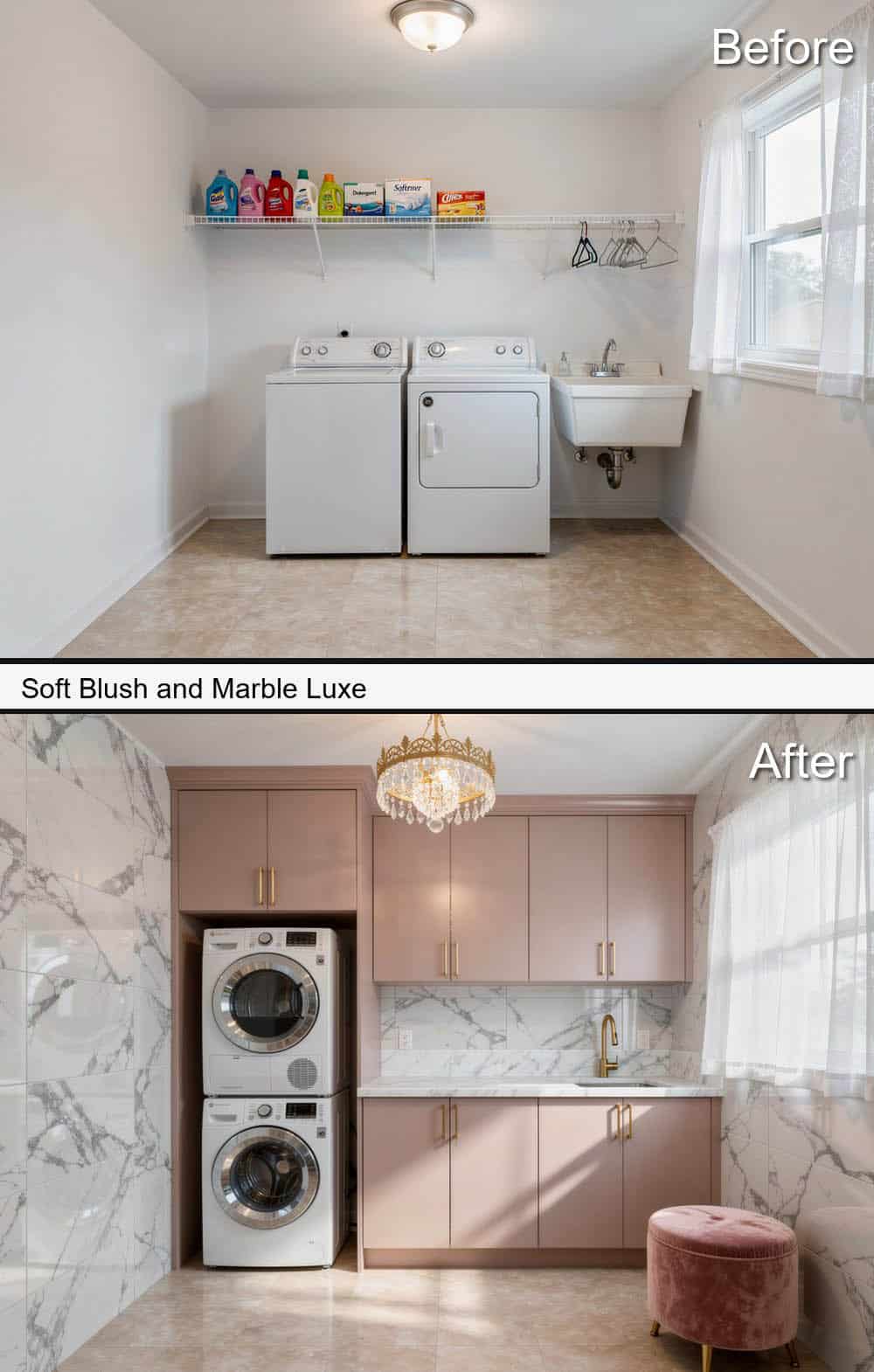 Soft Blush and Marble Luxe