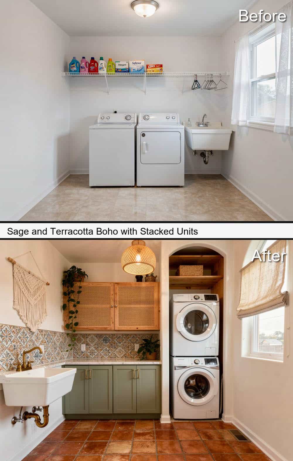 Sage and Terracotta Boho with Stacked Units