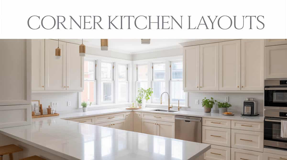 Bright modern kitchen with a corner design and peninsula